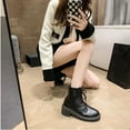 thumbnail image 6 of Bnwani Womens Boots New Fall Winter Fashion Toe Mid-Heel 0 Boot Black Size 4.5, 6 of 7