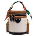 thumbnail image 1 of Summer Niche Design Cylinder Bag,Colorblock Bucket Bag for Women, 1 of 5
