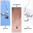 thumbnail image 4 of MasteelfCA Collier Patte de Chien Adorable Cœur d'Amour Mode Empreinte d'Animal, 4 of 7