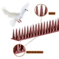 thumbnail image 5 of Bird Spikes, 12 Pack Pigeon Squirrel Raccoon Cat Deterrent Spikes, Outdoor Anti Bird Defender to Keep Robins Away for Roof Fence Window（ 5.7 FT/1.7m), Brown, 5 of 6