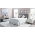 thumbnail image 3 of Linon Eakins 3-Piece Vanity Desk, Mirror and Bench Set, White Finish with Black Velvet Fabric, 3 of 24