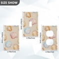 thumbnail image 7 of Yayeee Duplex Wall Plate 1-Gang 4.5"x2.7" Home Receptacle Light Switch Decorative Outlet Cover, Watercolor Seashell, 7 of 7