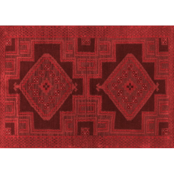Ahgly Company Indoor Rectangle Persian Red Traditional Area Rugs, 4' x 6'