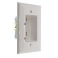 thumbnail image 2 of Hubbell RR1510WZ Recessed TV Receptacle Outlet, TR, 15-Amp, 120-Volt, White, 2 of 4