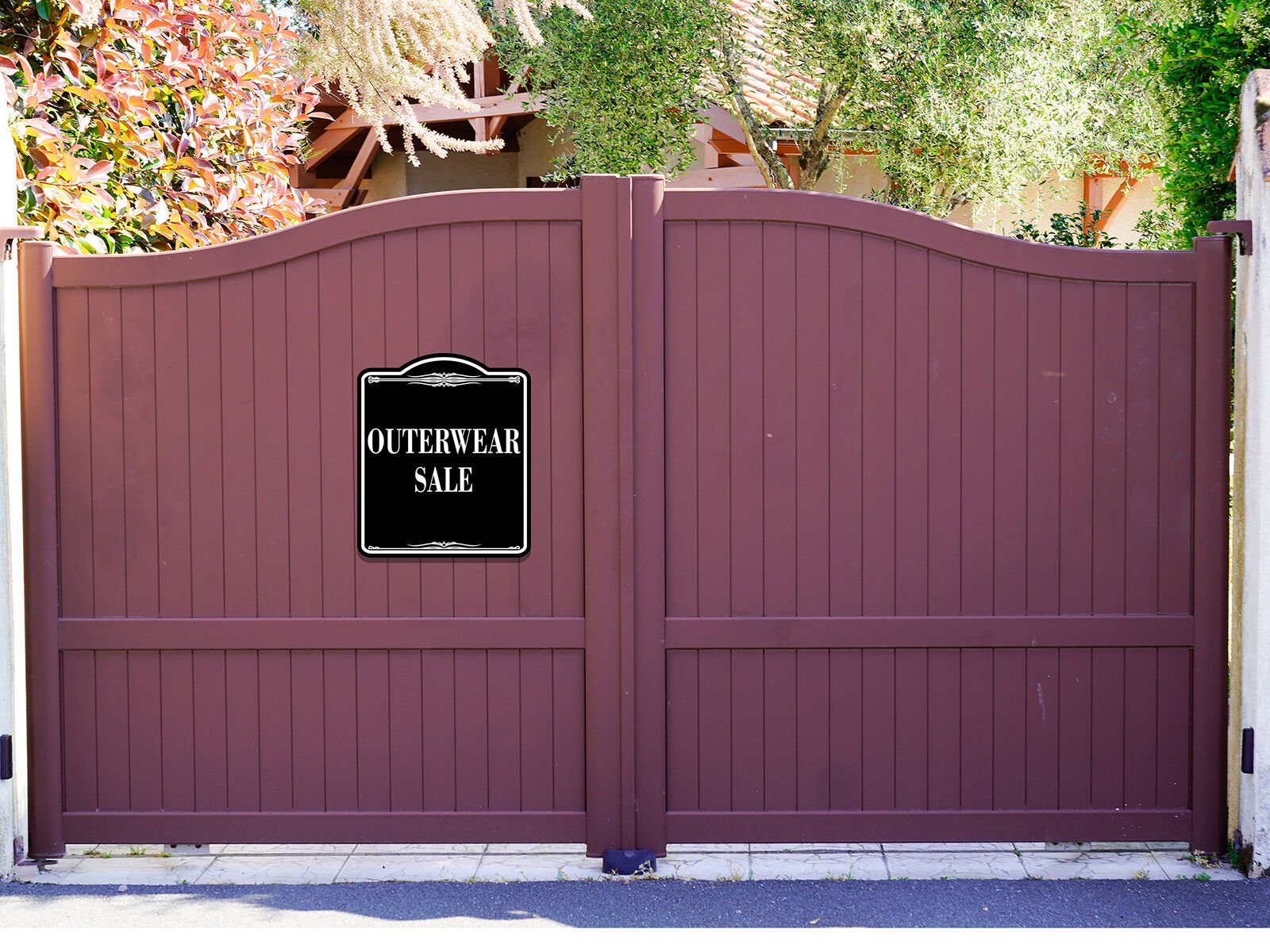 Outerwear Sale BLACK Aluminum Composite Sign, 20"x24"