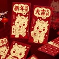 thumbnail image 6 of vnanda Chinese New Year Red Envelopes 6pcs Red Envelope Exquisite Festive Chinese Style Dragon Pattern Red Pocket for New Year Dragon Pattern Red Envelopes, 6 of 8