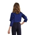 thumbnail image 2 of TiaoBug Kids Girls Sparkly Sequins Ruffled Short Coat - Birthday Party Wear Navy Blue 4, 2 of 7
