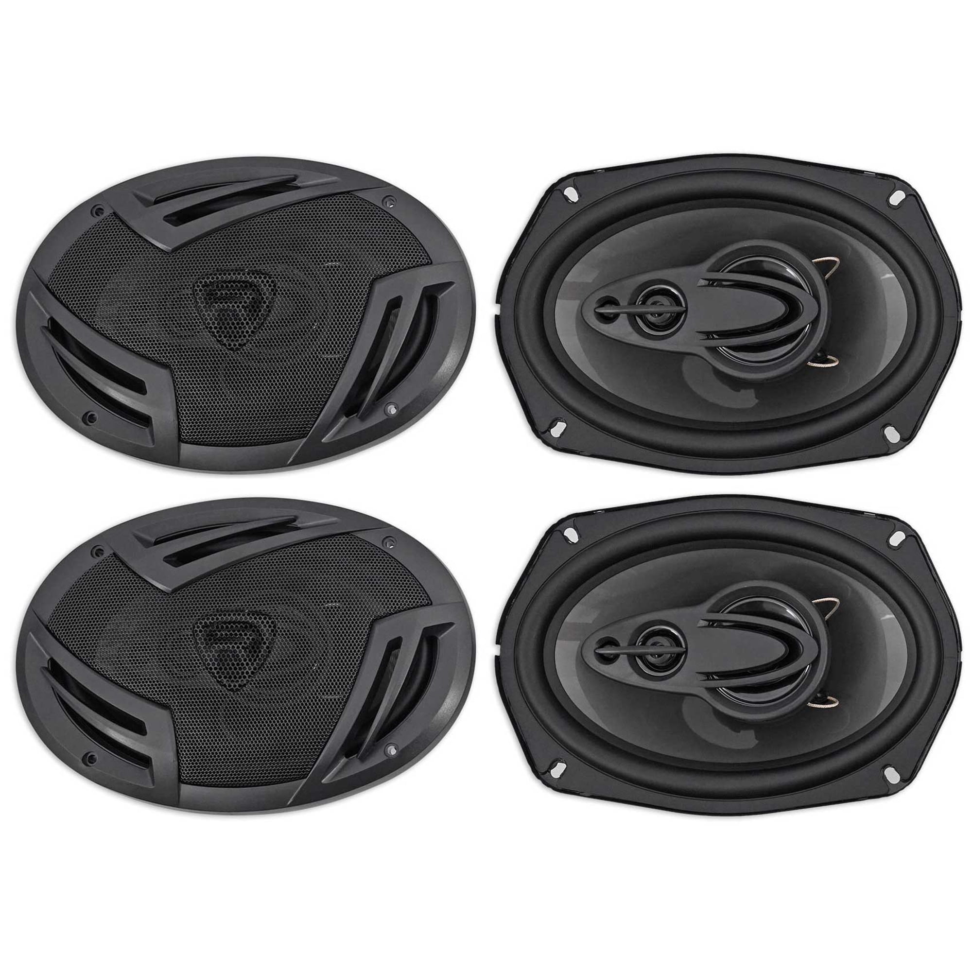 (4) rockville rv69.4a 6x9" 4-way car speakers 2000 watts/440w rms cea rated