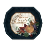 Fall Thanksgiving Dinner Plates, 9" x 11", (24/Pkg)