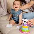 thumbnail image 6 of Kids Hits: Stack & Play Panda - Wooden Stacking & Sorting Ring Toy, Numbers, Shape & Colors, Eco-Friendly Wood, Montessori Learning Play, Toddlers 1+, 6 of 9