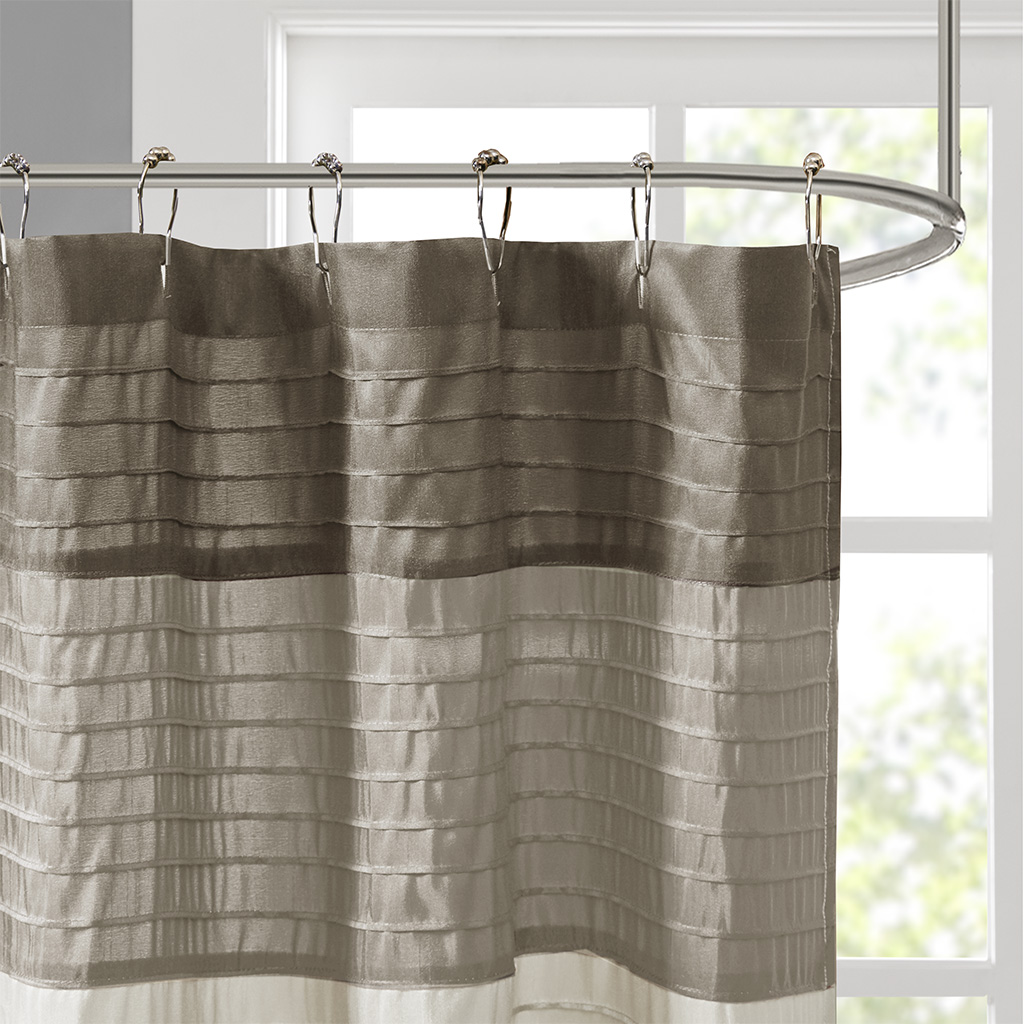 Euroco Faux Silk Shower Curtain