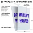 thumbnail image 2 of Drivers Wanted (2-PACK) 24" x 36" Plastic Signs | Sign Insert 4mm Corrugated Plastic Signs Storefront Window Poster, 2 of 2