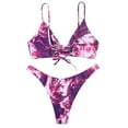 thumbnail image 3 of LYXSSBYX Swimsuits for Women Two Piece Womens Women Gradient Print Bikini Two Piece Swimwear Push-Up Swimsuit Bathing Suit, 3 of 8