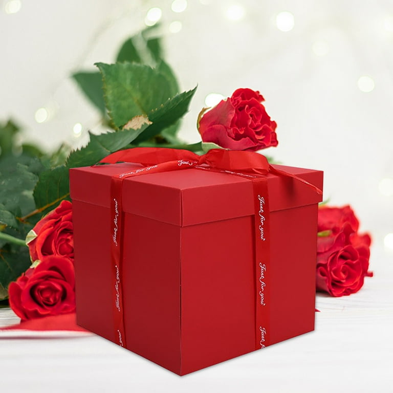 【展示見本品】Un cadeau rouge vif.  BOXアレンジ 赤 5 Layer Creative Explosion Gift Box, DIY Snack Explosion Box