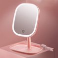 thumbnail image 4 of LED Maquillage Miroir de Vanité, Écran Tactile Portable Dimmable Comptoir Miroir Cosmétique, Miroir de Vanité Éclairé LED, avec Écran Tactile Détachable et Rotation de 180 Degrés, Rose, 4 of 6
