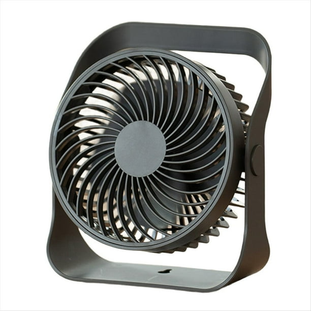 Ventilador de Escritorio para Pared, Portátil, Recargable, de Mano, de Cuatro Velocidades, Color Gris Oscuro.
