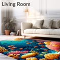 thumbnail image 2 of Ultra Soft Area Rug, Tropical Beach Coral Reef Design, Non Slip, Stain Resistant, Washable Area Rugs for Living Room, Bedroom(Blue, 2X3), 2 of 8