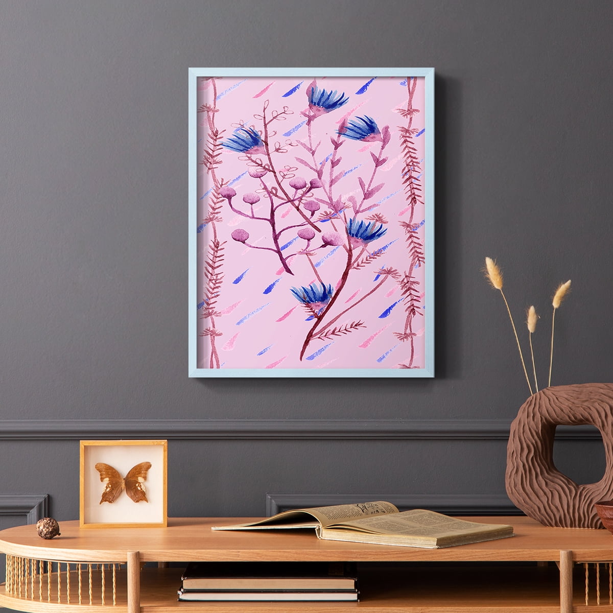 XO Collection B Framed Print - Solid Wood in Single Picture Frame Solid Wood 2 Framed Print