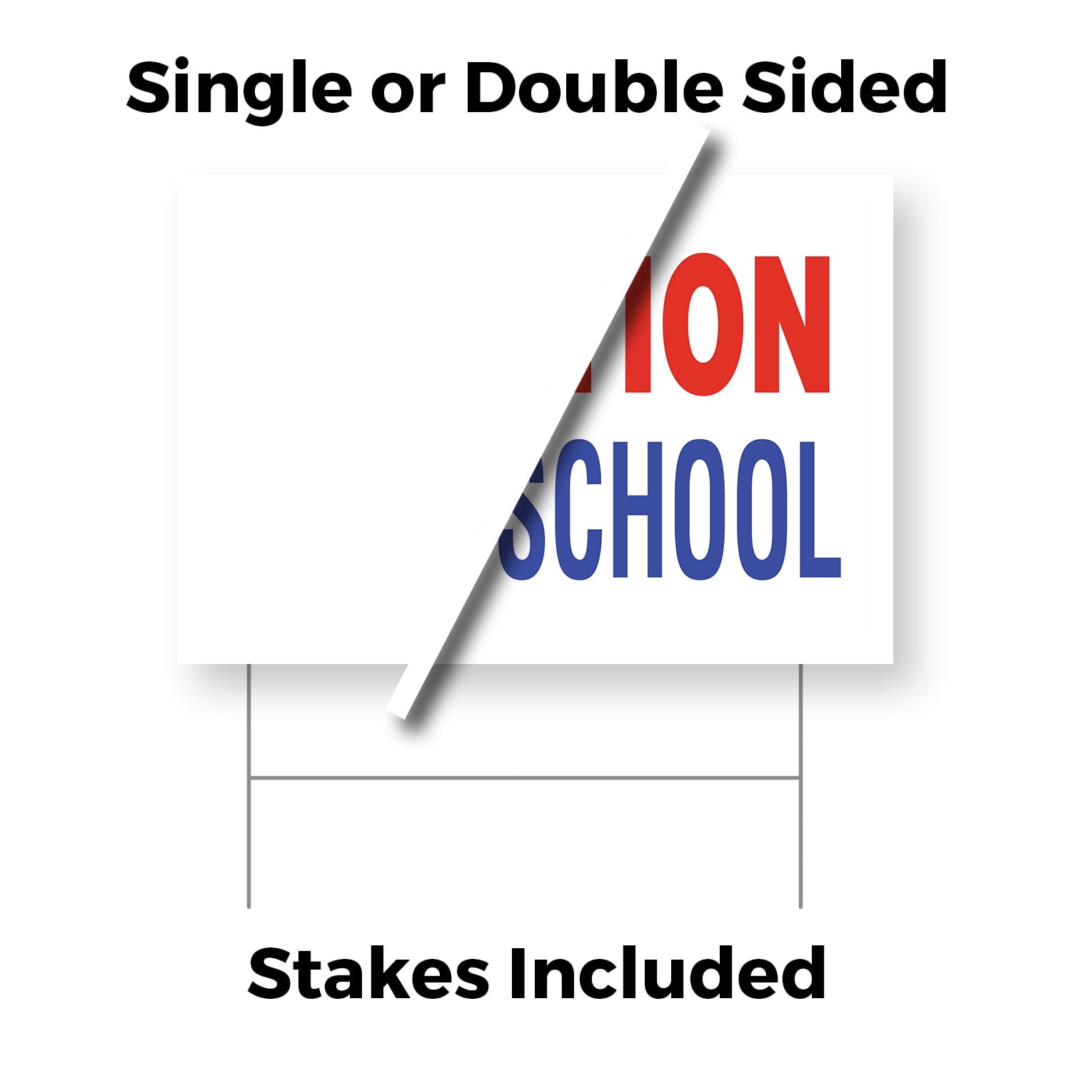Vacation Bible School Yard Sign 12 Inch x 16 Inch Single Sided Weatherproof Heavy-Duty Plastic with Stake | Faith-Based Learning, Community Events, Bold Messaging | Made in USA