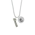 thumbnail image 2 of Delight Jewelry Silvertone Crystal Script ''Dream'' Silvertone Script Initial Disc - Q - Charm Necklace, 20"+3", 2 of 4