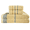 Beige, variant on LEMENS 4-Count Jacquard Design Bath Towel Set, Super Soft Highly Absorbent & Lightweight