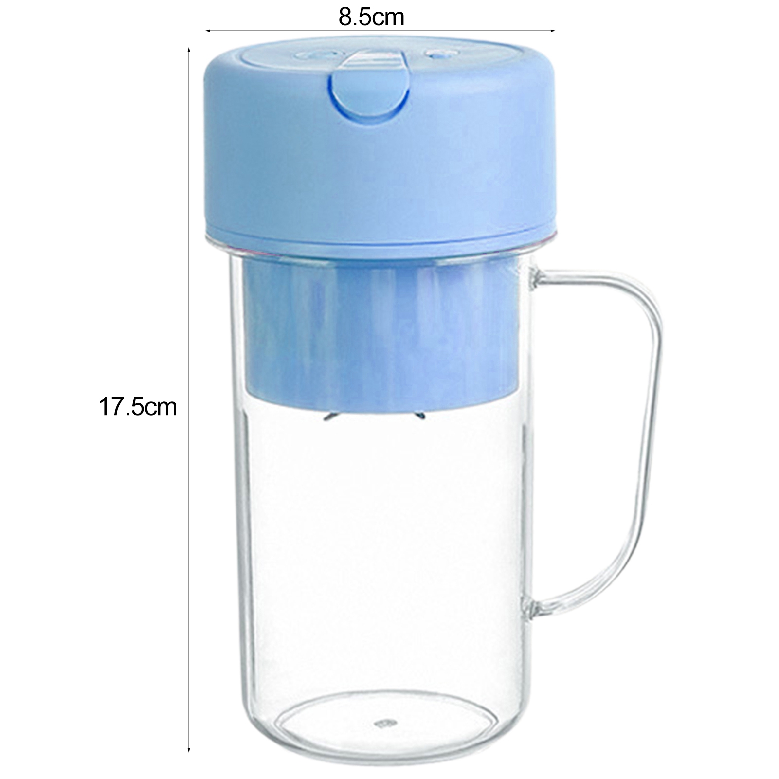 Licuadora portátil Batidora personal Mini Shakes Juicer 12.8 fl oz Vaso USB  recargable inalámbrico botella agitadora (azul), 8x3 (Q2-6888)