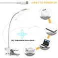thumbnail image 4 of Lámpara de escritorio LED inalámbrica recargable, 3 colores y 3 niveles de brillo ajustables, lámpara de noche táctil USB con clip para niños, 20 LED, lámpara de lectura portátil flexible con clip de, 4 of 5