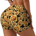 thumbnail image 2 of Kdxio Sunflowers 1 Print Workout Shorts for Women Seamless Soft Smooth Gym Yoga Scrunch Active Shorts, 2 of 5