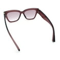 thumbnail image 7 of Womens Classic Understated Thick Horn Rim Designer Fashion Sunglasses All Purple, 7 of 7