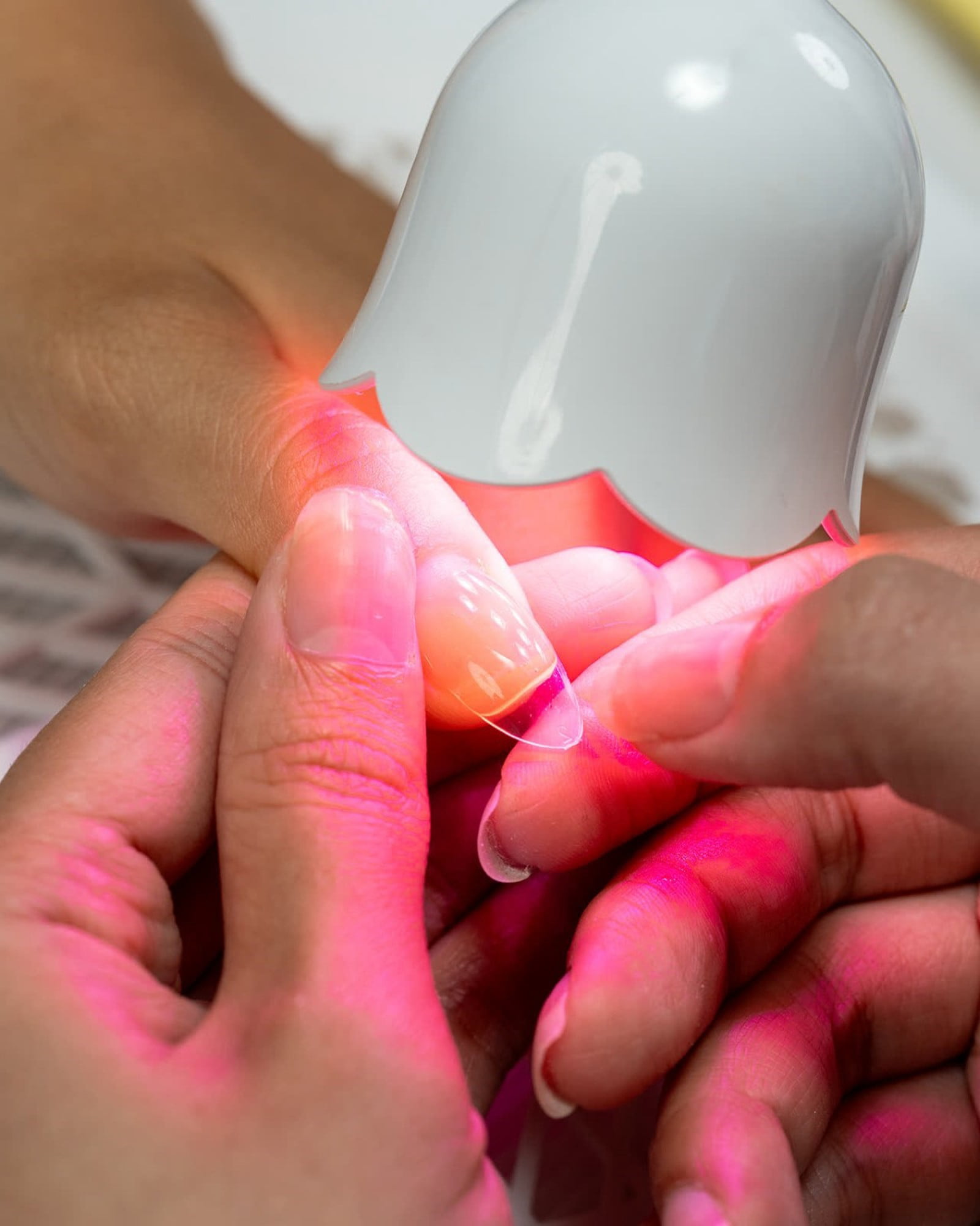 RUBY VIBE CO ShinePro UV/LED Nail Lamp, Professional Nail Curing Handheld Light, White, Rechargeable, Three Timer Modes, 5V/2A