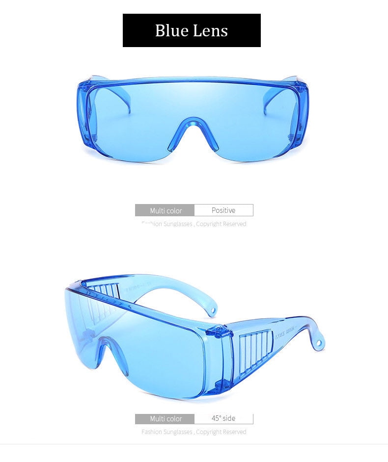 New Extra Large Fit Over Most Rx Glasses Sunglasses Safety Super Dark