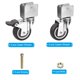 thumbnail image 3 of Ruedas giratorias Uxcell de 2" con soporte en U de 5/8", paquete de 4, ruedas giratorias silenciosas con carga total de 165 lbs para muebles, 3 of 6