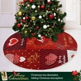 thumbnail image 6 of FMSHPON Valentines Day Valentine's Red Hearts Plaid Love Xmas Christmas Tree Skirt Stand Mat for Holiday Party Decoration Indoor Outdoor 48 inches, 6 of 6
