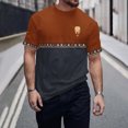 thumbnail image 2 of Iugvhana Mens Tops Western Retro Tee Shirts Short Sleeve Round Neck Casual Slim Ethnic Print Graphic T-shirt Navy L, 2 of 5