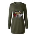 thumbnail image 3 of WILLBEST Robe Vêtements pour Femmes Mode Féminine Robe Sweat à Col Rond Manches Longues Robe Pull, 3 of 3