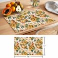 thumbnail image 6 of Autumn Plant Placemats Set of 4, Vintage Pumpkin Sunflower Yellow White Plaid Non-Slip Place Mats Washable Table Mats for Kitchen Dining Table Decorations Indoor/Outdoor, 6 of 9