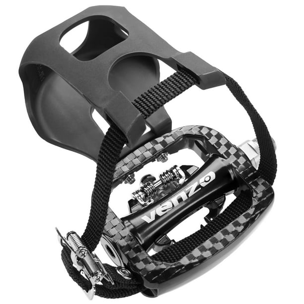 VENZO Toe Clips Cage & Cleats With Shimano SPD Pedals Spin Bike - Walmart.com