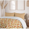 thumbnail image 6 of Ambesonne Orange and Yellow Duvet Cover Set, Pumpkin, 2-Calking, Marigold and Multicolor, 6 of 7