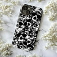 thumbnail image 5 of Black & White Skull Touch Phone Case for iPhone 16 15 14 13 12 11 Pro Plus Mini, Grunge Punk Horror Aesthetic, Dual Layer Protective Halloween Phone Cover, Gift for Goth & Alt Style Fans, 5 of 6