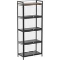 thumbnail image 5 of Large Kitchen Pantry Storage Cabinet Buffet, 4 Tier Metal Pantry Cabinet with Folding Doors 56'' Kitchen Hutch Cabinet Suitable for Dining Room Living Room, 5 of 9