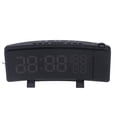 thumbnail image 4 of Reloj despertador con proyector y función de radio FM, pantalla curva, LED HD que muestra la temperatura y la humedad, reloj despertador digital dual., 4 of 14