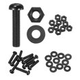 thumbnail image 1 of Kit de surtido de tornillos de cabeza redonda Phillips de plástico de nailon M8x40mm Uxcell, tornillos de perno de hilo completo métrico para ensamblaje de máquinas de bricolaje, negro, 1 of 7
