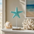 thumbnail image 2 of Starfish Tabletop Ornament Nautical Beach Style Decor With Base Style A for Table Shelf Cabinet and Coastal Room Decor, 2 of 7