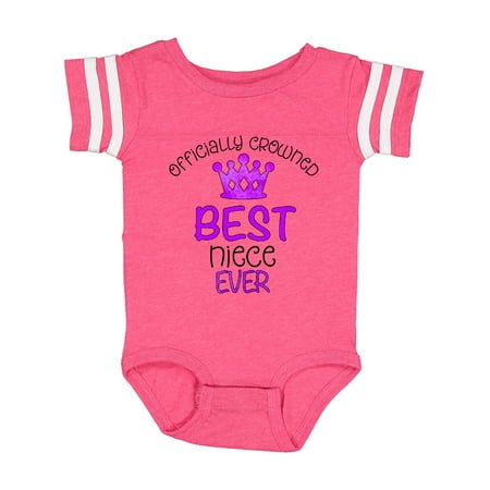 

Inktastic Officially Crowned Best Niece Ever purple crown Gift Baby Girl Bodysuit