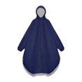 thumbnail image 3 of SHIXIAOO Poncho de Pluie pour Adultes Unisexe Long Imperméable Extérieur avec Capuche Matériau PU Léger à la Mode pour Cyclisme Randonnée Voyage Veste de Planche à Neige Isolée Femmes Capuche Femmes, 3 of 4