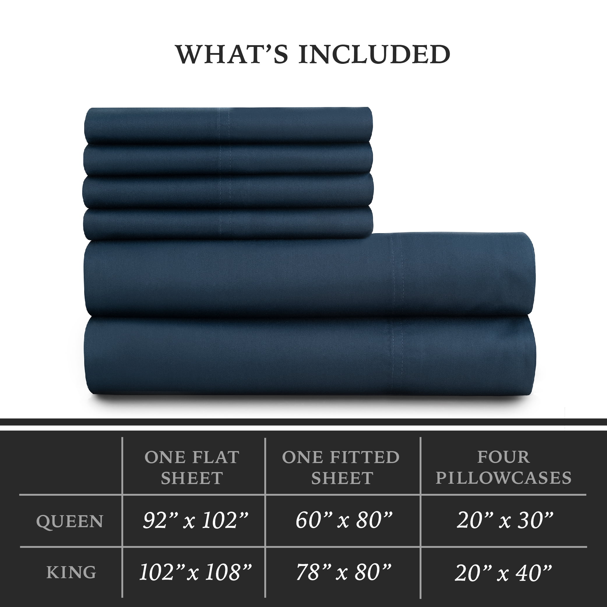 Hotel Style 1000 Tread Count Blue Cove Egyptian Cotton Luxury Bed Sheet Set, Queen