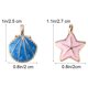 thumbnail image 4 of 20 colgantes de aleación de colores para hacer joyas, accesorios para collares y pulseras (vieira, estrella de mar)., 4 of 6