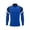 Blue, variant on Kids Full Zip Soccer Training Long Sleeve Jacket, Color Block Stand Collar Athletic Warm Up Track Coat Quick Dry Base Layer Top for Soccer Game for Boys Girls Football Match Sports Wear Blue 3-4Years