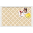 thumbnail image 2 of PinPix 22x14 Custom Cork Bulletin Board Diamond Modern Pattern Beige Poster Board Has a Fabric Style Canvas Finish, Framed in Diamond Modern Pattern Beige, by ArtToFrames (PinPix-1800), 2 of 5