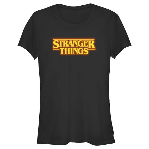 Netflix Junior's Stranger Things Orange Logo Graphic T-Shirt
